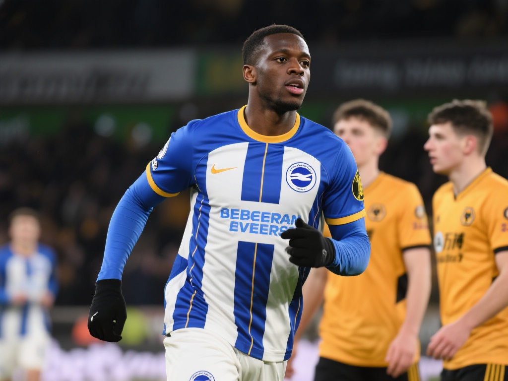 维尔贝克力挽狂澜：1点球+1助攻，荣膺狼队vs布莱顿全场最佳